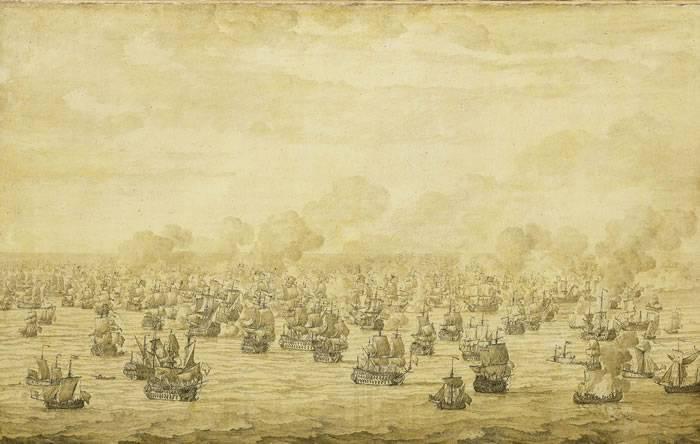 Willem van de Velde the Elder The First Battle of Schooneveld, 28 May 1673 France oil painting art